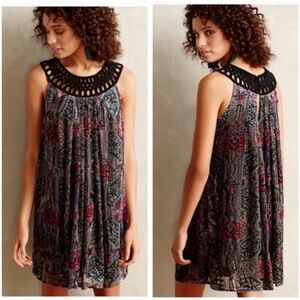 Anthropologie Moulinette Soeurs‎ Linnea Burn Out Velvet Dress xs